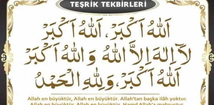 Teşrik tekbirleri yarın başlıyor! Teşrik tekbiri nedir?