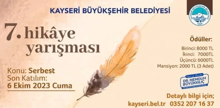 BÜYÜKŞEHİR, HİKÂYE YARIŞMASININ 7’NCİSİNİ GERÇEKLEŞTİRİYOR