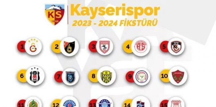 Kayserispor’un 2023 – 2024 sezonu fikstürü belli oldu