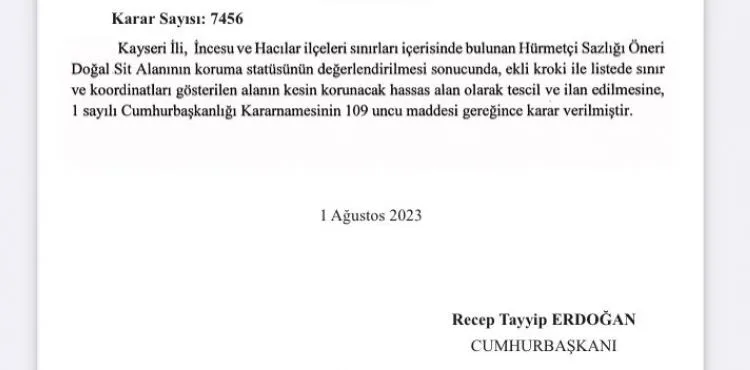 Hürmetçi Sazlığı korumaya altına alındı