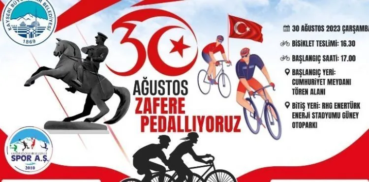 BÜYÜKŞEHİR'DEN 30 AĞUSTOS İÇİN ‘ZAFERE PEDALLIYORUZ’ ETKİNLİĞİ