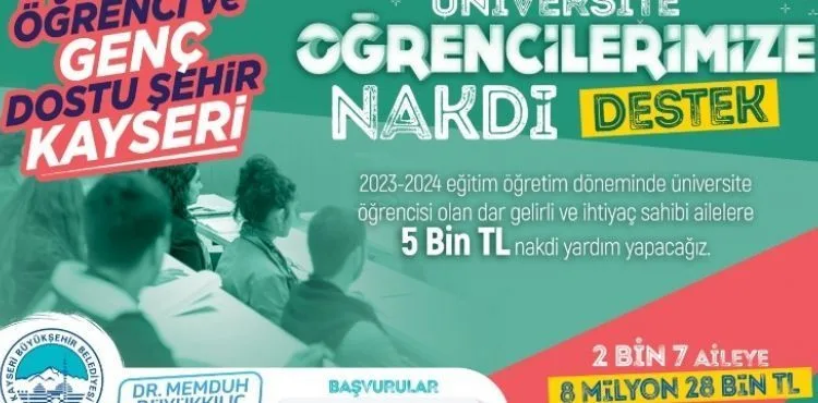 GENÇ DOSTU BAŞKANIN ÜNİVERSİTE ÖĞRENCİLERİNE DESTEKLERİ SÜRÜYOR