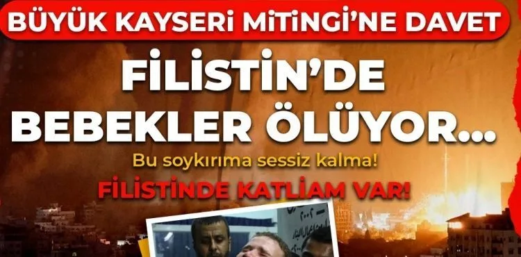 Cumhuriyet Meydanında Filistin’e destek için yarın miting yapılacak
