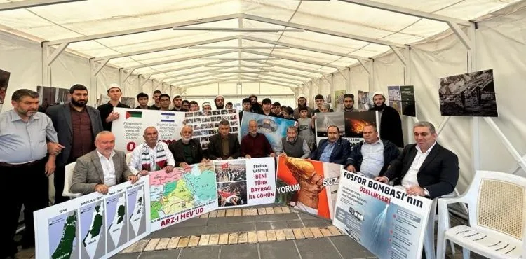 GÖNÜLLÜ KURULUŞLARDAN FİLİSTİN ÇADIRINA ZİYARET