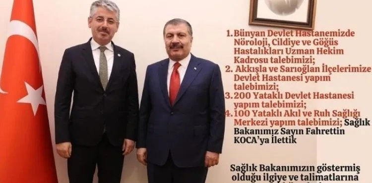 Vekil Çopuroğlu, sağlık konuları hakkında Bakan Koca ile görüştü