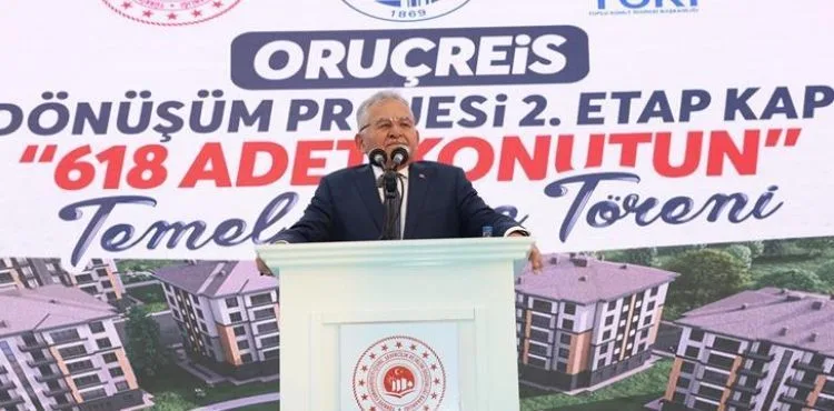 ORUÇREİS KENTSEL DÖNÜŞÜM PROJESİ’NDE 618 ADET KONUTUN TEMELİ ATILDI