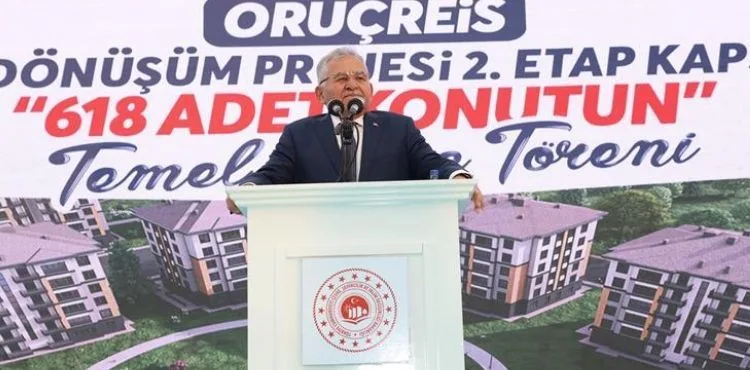 ORUÇREİS KENTSEL DÖNÜŞÜM PROJESİ’NDE 618 ADET KONUTUN TEMELİ ATILDI