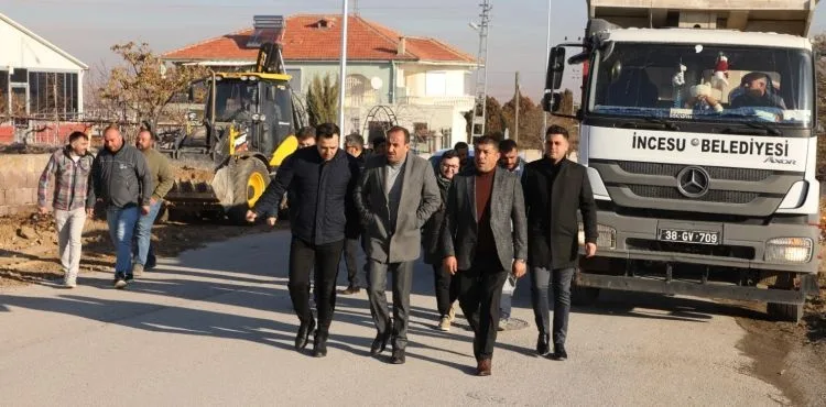Başkan İlmek, Süksün ’deki asfalt hazırlığını inceledi