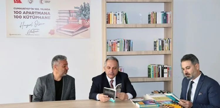 100 APARTMANA 100 KÜTÜPHANE HİZMETTE