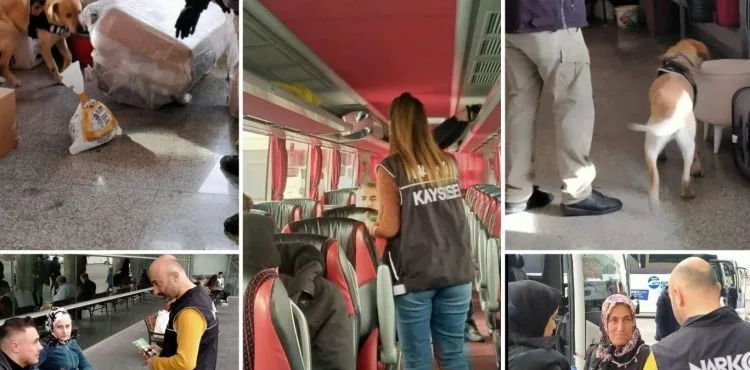 ‘Narko Alan’ uygulamasında 7 otobüs, 42 kişi sorgulandı