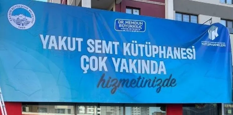 BÜYÜKŞEHİR’İN 13’ÜNCÜ KÜTÜPHANESİ YOLDA
