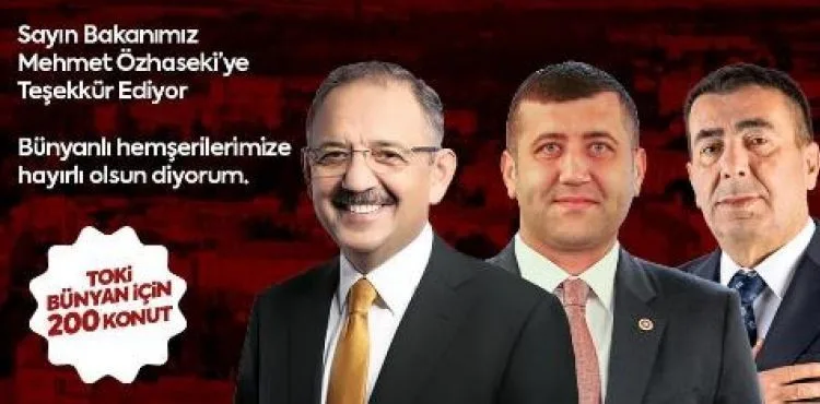 MHP Kayseri Milletvekili Ersoy’dan TOKİ müjdesi