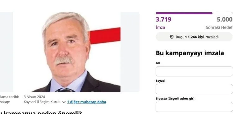 Kayseri-Pınarbaşı’nda Seçimin İptaline Karşı İmza Kampanyası Başlatıldı