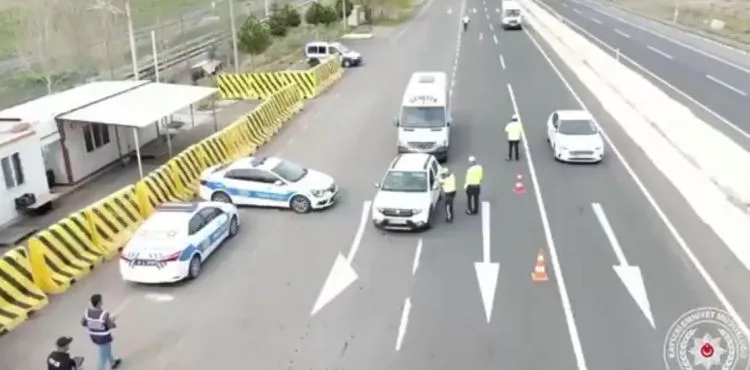 Kayseri'de drone ve radar destekli trafik denetimi