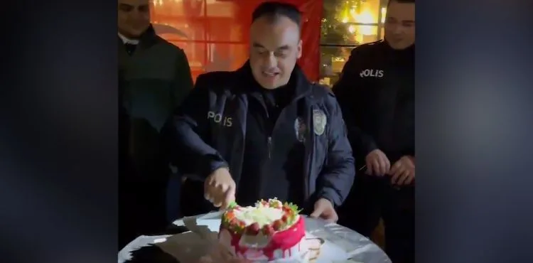 Görev başındaki polislere ‘Polis Haftası’ kutlaması