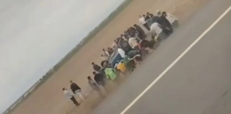 Yoldan çıkan araç takla attı