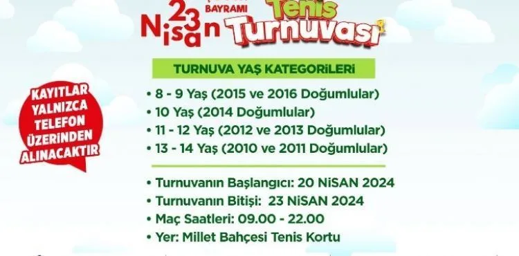 BÜYÜKŞEHİR’İN YENİ TENİS KORTU’NDA 23 NİSAN’A ÖZEL TURNUVA