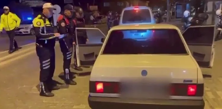Akşam denetimlerinde 125 araca para cezası kesildi