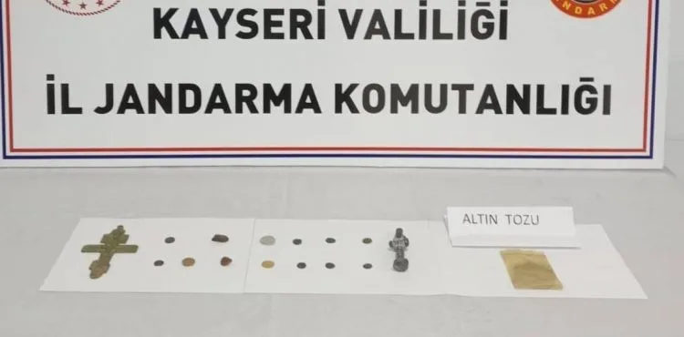 Üzerinde 10 adet sikke ele geçirilen şüpheli gözaltına alındı