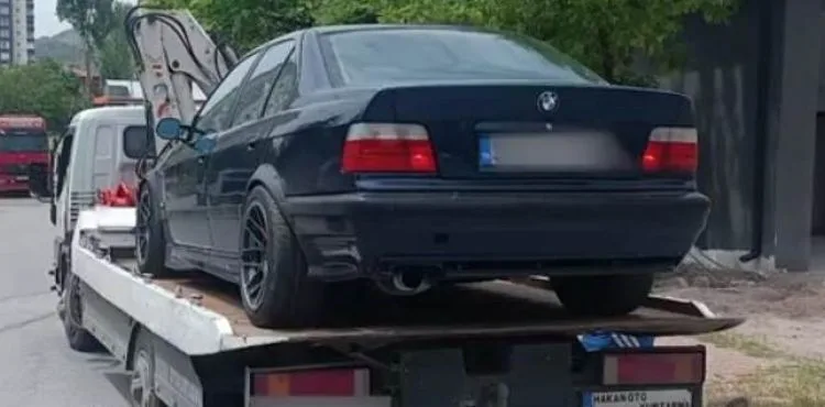 Drift yapan sürücüye işlem yapıldı