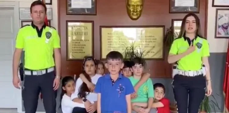 Trafik ekipleri ve işitme engelli öğrencilerden trafik güvenliği konulu kısa film