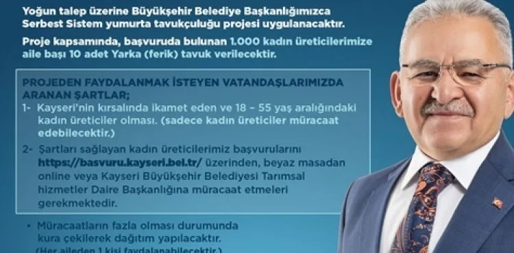 BÜYÜKŞEHİR’DEN ‘TAVUKLAR BİZDEN ÜRETİM SİZDEN’ KAMPANYASI