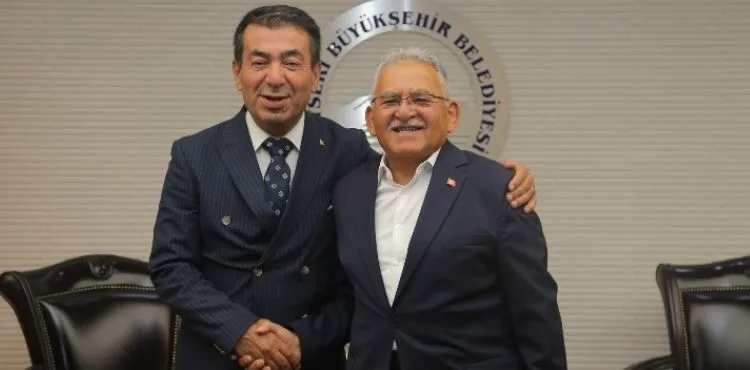 BAŞKAN BÜYÜKKILIÇ, BÜNYAN BELEDİYE BAŞKANI METİN’İ AĞIRLADI