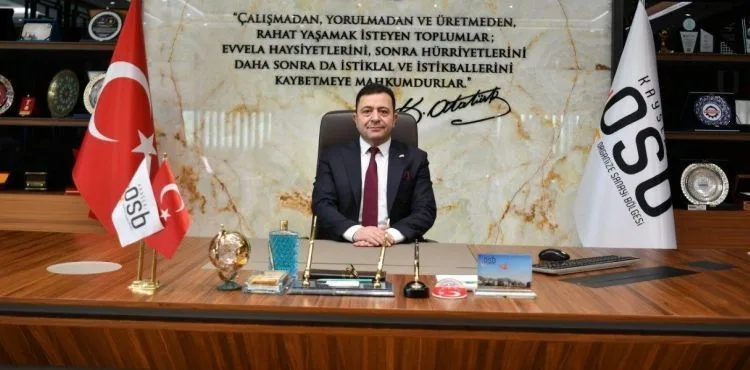 Kayseri OSB Başkanı Mehmet Yalçın'dan 30 Ağustos Zafer Bayramı Mesajı