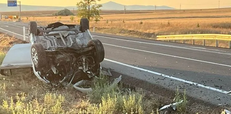 Kontrolden çıkan otomobil takla attı: 1 yaralı