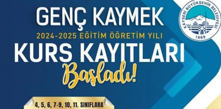 BÜYÜKŞEHİR GENÇ KAYMEK’TE 2024-2025 EĞİTİM ÖĞRETİM YILI KURS KAYITLARI BAŞLADI