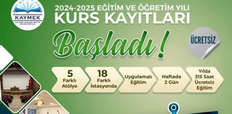 BÜYÜKŞEHİR KAYMEK’İN DEĞER GENÇLİK MERKEZİ KURS KAYITLARI BAŞLADI