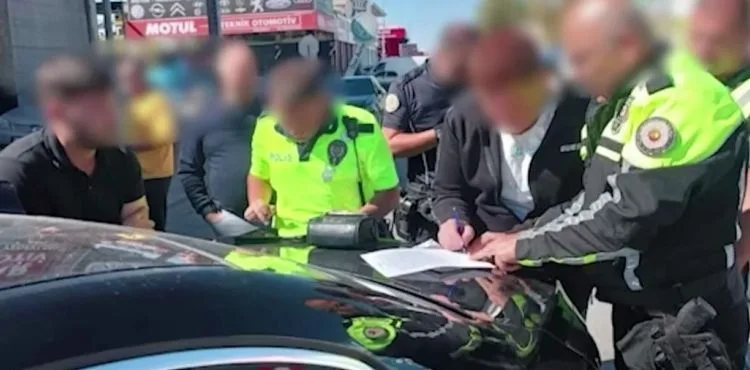 Drift atan sürücüye 32 bin 923 lira para cezası kesildi