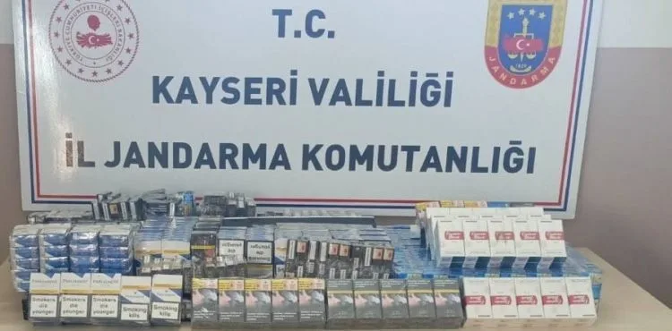 Yol kontrolünde 640 paket bandrolsüz ürün ele geçirildi
