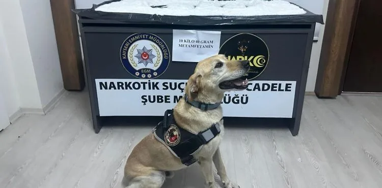 Kayseri’de bir seferde en yüksek miktar katı metamfetamin ele geçirildi
