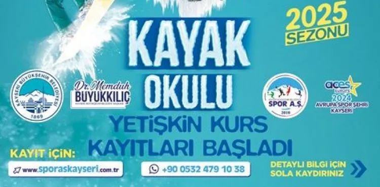 SPOR A.Ş.’DE KAYAK OKULU YETİŞKİN KURS KAYITLARI BAŞLADI