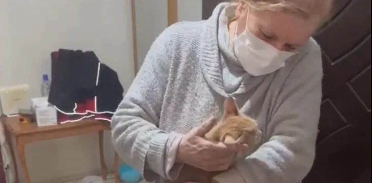 KAYSERİ İTFAİYESİ, MAHSUR KALAN KEDİYİ ENKAZ ALTI GÖRÜNTÜLEME CİHAZI İLE KURTARDI