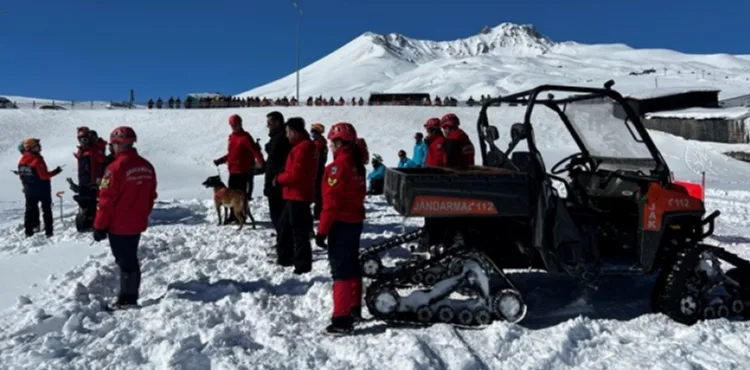 Erciyes'te 152 personelin katılımıyla çığ tatbikatı
