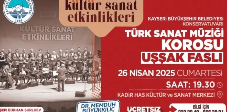 BÜYÜKŞEHİR’DEN TÜRK SANAT MÜZİĞİ TUTKUNLARINA ÖZEL “UŞŞAK FASLI” KONSERİ