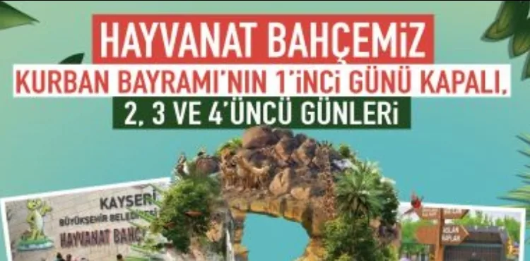 BAŞKAN BÜYÜKKILIÇ: “HAYVANAT BAHÇEMİZ KURBAN BAYRAMI’NDA ÜCRETSİZ OLACAK”