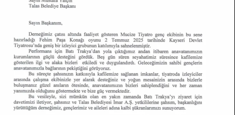 BATI TRAKYA’DAN BAŞKAN YALÇIN’A ÇİFTE TEŞEKKÜR