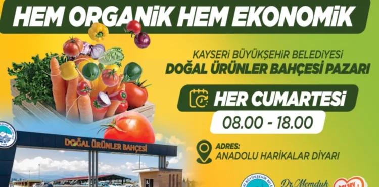 BÜYÜKŞEHİR’İN HEM ORGANİK HEM EKONOMİK DOĞAL ÜRÜNLER BAHÇESİ PAZARI KAPILARINI AÇIYOR