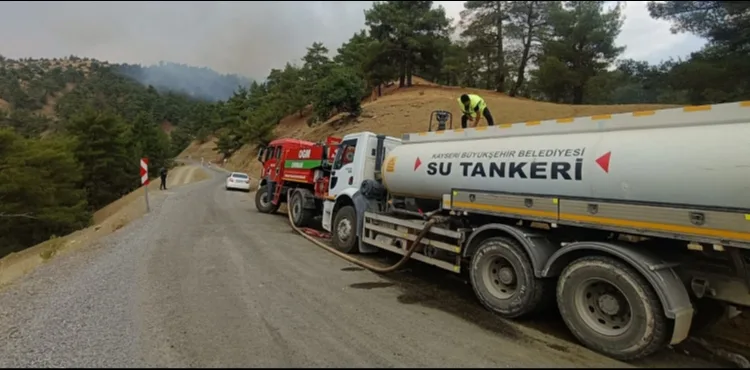 KAYSERİ BÜYÜKŞEHİR BELEDİYESİ’NDEN KAHRAMANMARAŞ’TAKİ ORMAN YANGININA DESTEK