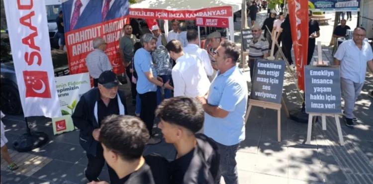 Saadet Partisi Melikgazi İlçe Başkanlığı’ndan Emekliler İçin İmza Kampanyası