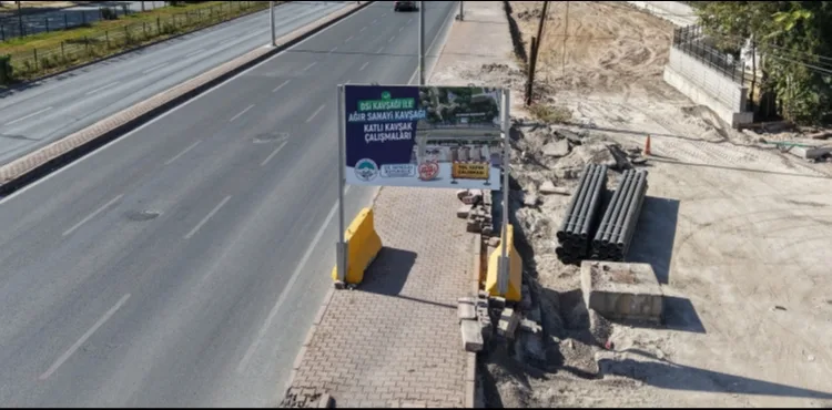 BAŞKAN BÜYÜKKILIÇ’IN 295 MİLYON TL’LİK PROJESİ DSİ-AĞIR SANAYİ KATLI KAVŞAK ÇALIŞMALARINA BAŞLANDI