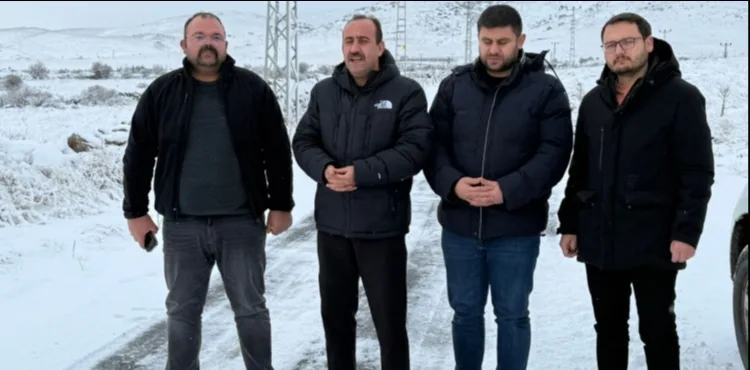 İncesu’da 20 araç ve 70 personelle karla mücadele çalışması