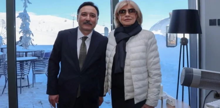 Vali Çiçek, Tansu Çiller ile Erciyes’te bir araya geldi