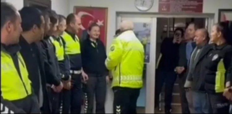 AKCİĞER ZARI KANSERİNİ YENEN POLİS MEMURUNA DUYGU DOLU KARŞILAMA