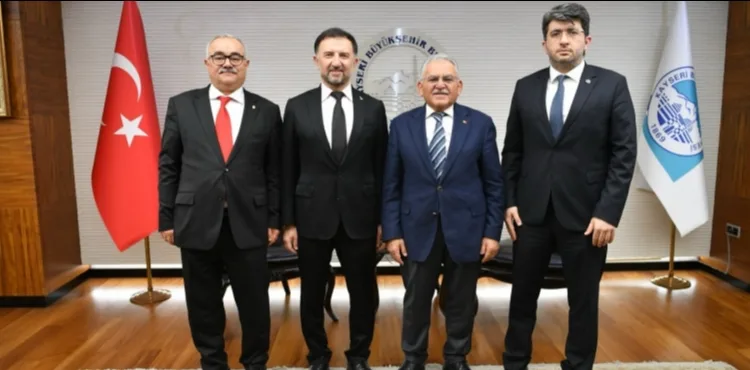 HAVACILIK ŞEHRİ KAYSERİ'DE BAŞKAN BÜYÜKKILIÇ'A TUSAŞ HEYETİNDEN ZİYARET