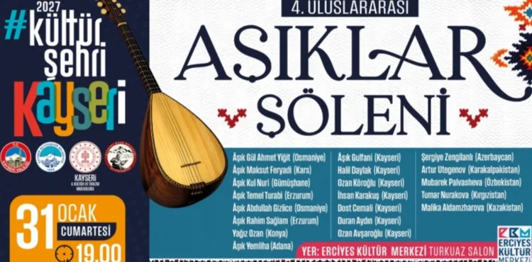 VALİLİK VE BÜYÜKŞEHİR’DEN KAYSERİ 4. ULUSLARARASI ÂŞIKLAR ŞÖLENİ