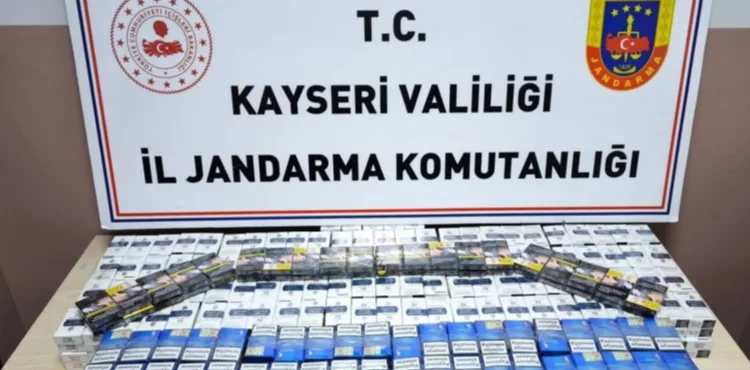 Kayseri’de 619 paket kaçak sigara ele geçirildi